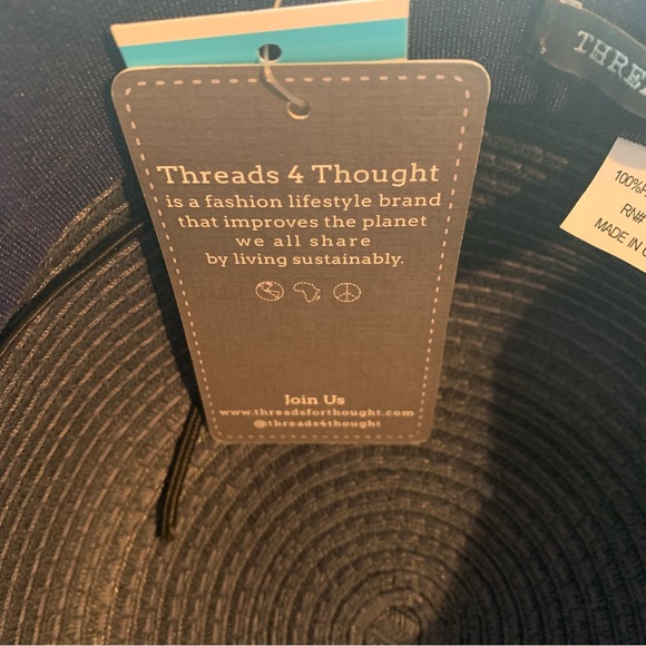 Threads 4 Thought midnight blue straw hat - Picture 12 of 12